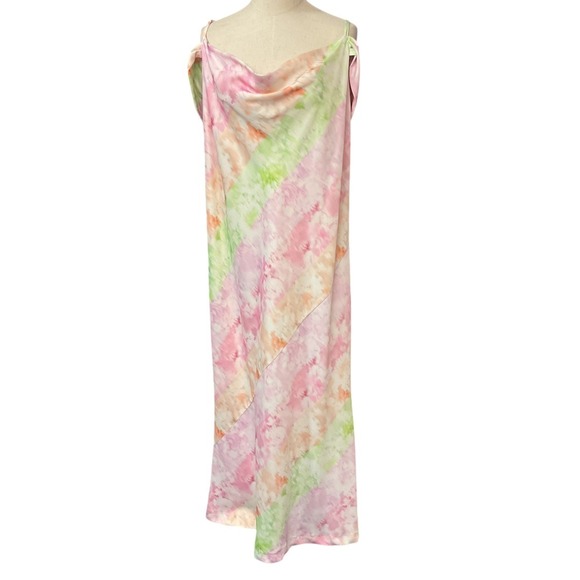 Eloquii‎ Womens Off Shoulder Bias Slip Dress Size 20W Pink Classic Drape Neck - Picture 6 of 14